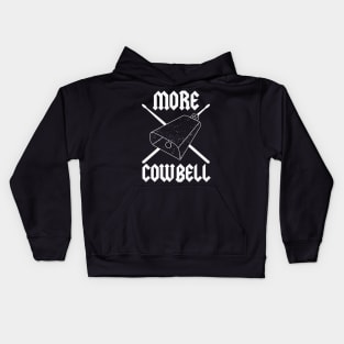 More Cowbell Drummer Graphic Funny Classic Rock Band Tee Music Shirt Kids Hoodie